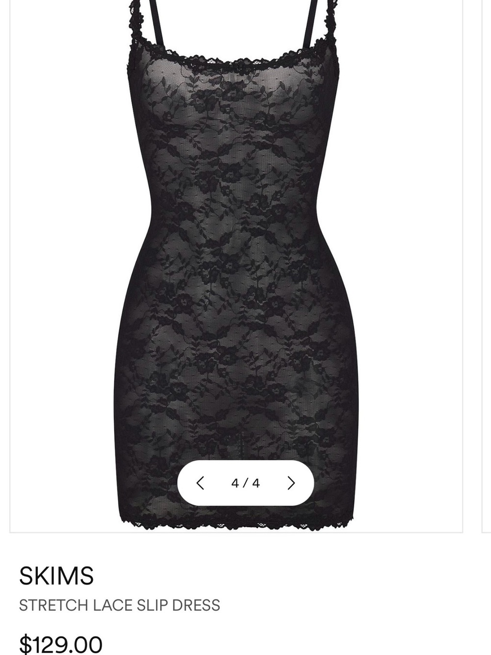 SKIMS STRETCH LACE INTIMATES SLIP DRESS π€π₯ - Picture 2 of 9